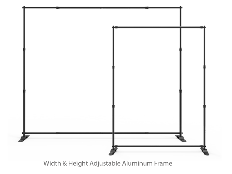 Custom 8ft Adjustable Large Tube Telescopic Tension Fabric