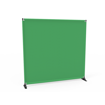 8x8 Stock Unprinted Green & White Large Tube Telescopic Tension Fabric Backdrop Banner Stand