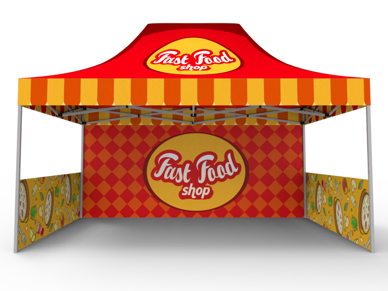 10x15 Custom Pop Up Canopy Tent & Double-Sided Full Backwall & 2 x Double-Sided Half Sidewalls 10x15 Custom Pop Up Canopy Tent & Double-Sided Full Backwall & 2 x Double-Sided Half Sidewalls
