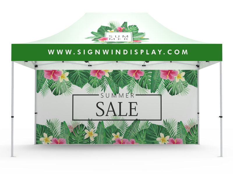 10x15 Custom Pop Up Canopy Tent & Double-Sided Full Backwall 10x15 Custom Pop Up Canopy Tent & Double-Sided Full Backwall
