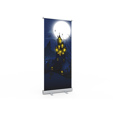 Standard Halloween Retractable Banner Stand with Economic Base 01 - Signwin Standard Halloween Retractable Banner Stand with Economic Base 01 - Signwin
