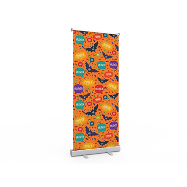 Standard Halloween Retractable Banner Stand with Economic Base 02 - Signwin