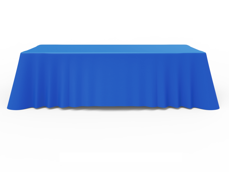 8ft Unprinted Blue Versatile Loose Table Throw With Round Corners Signwin