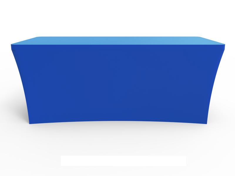 6ft Blue Stretch Fit Open Back Table Cover 6ft Blue Stretch Fit Open Back Table Cover