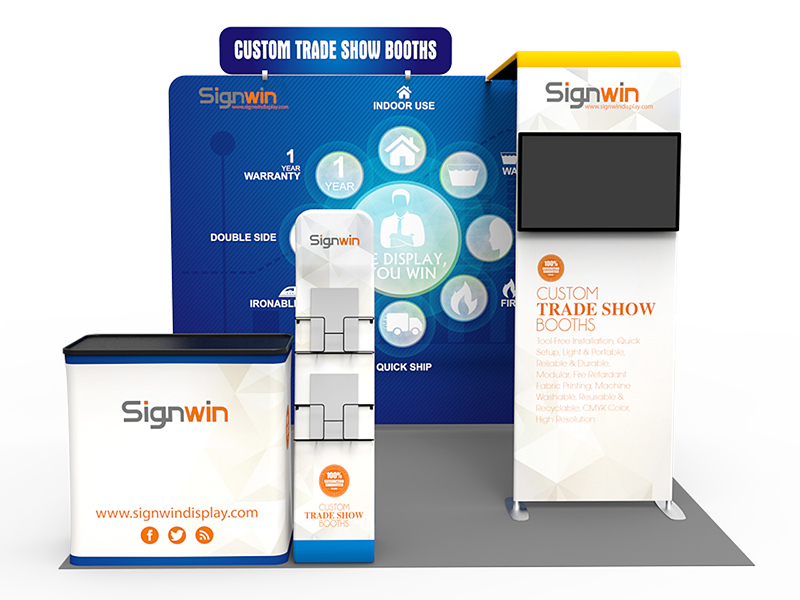 10x10ft Custom Design Printing Archy Monitor Tension Fabric Trade Show Booth M