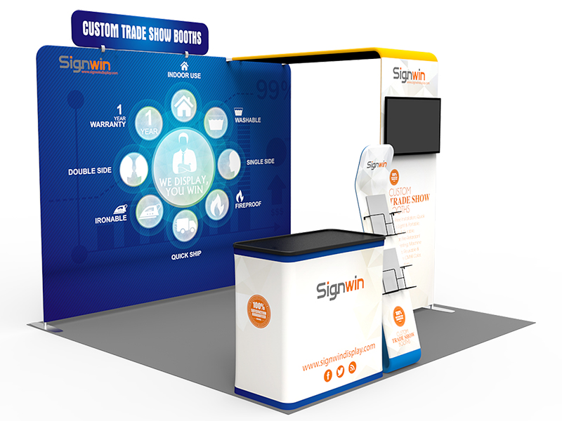 10x10ft Custom Design Printing Archy Monitor Tension Fabric Trade Show Booth M