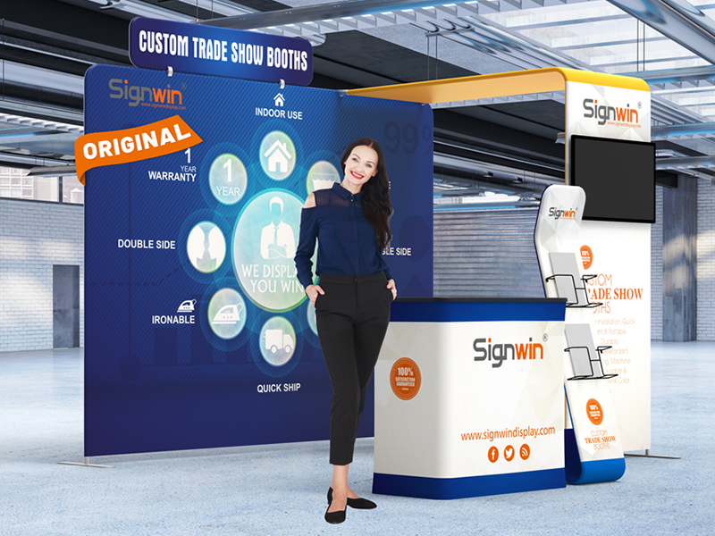 10x10ft Custom Design Printing Archy Monitor Tension Fabric Trade Show Booth M