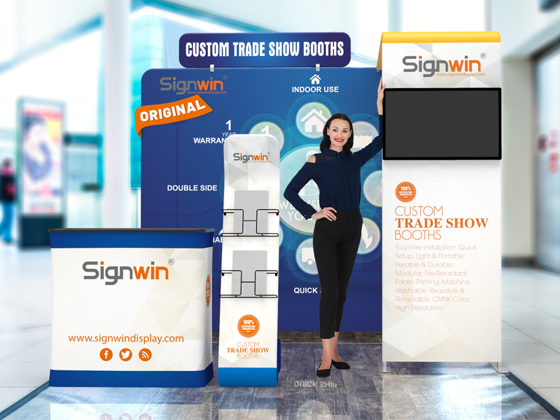 10x10ft Custom Design Printing Archy Monitor Tension Fabric Trade Show Booth M