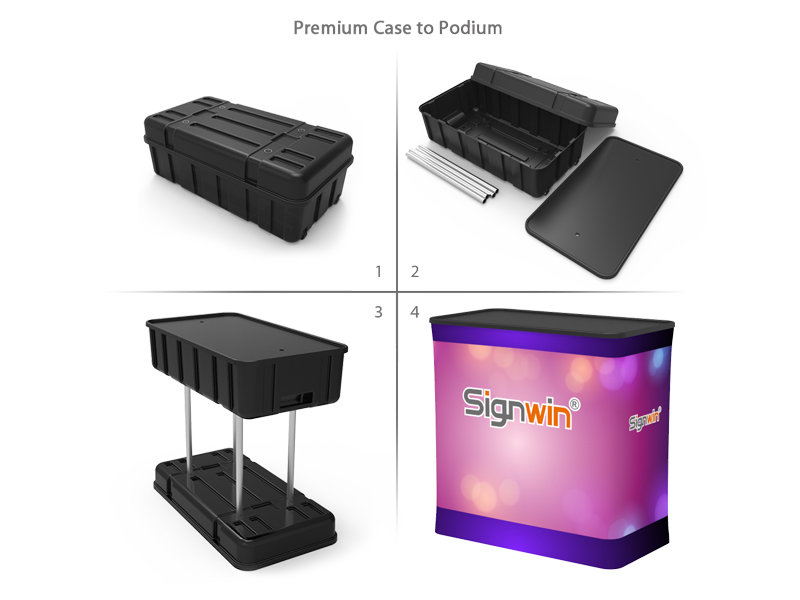 Custom 10x10ft Standard Monitor Table Trade Show Display Booth Kit 27