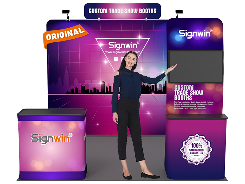 Custom 10x10ft Standard Monitor Table Trade Show Display Booth Kit 27