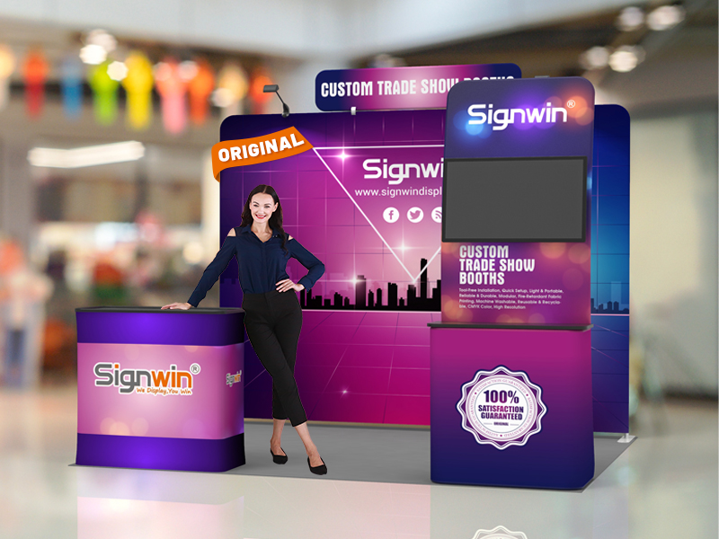 Custom 10x10ft Standard Monitor Table Trade Show Display Booth Kit 27