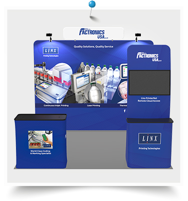 How Signwin Custom 10x10ft Standard Monitor Table Trade Show Display Booth Kit 27 Integrated in Factronics USA Industrial Equipment Distribution