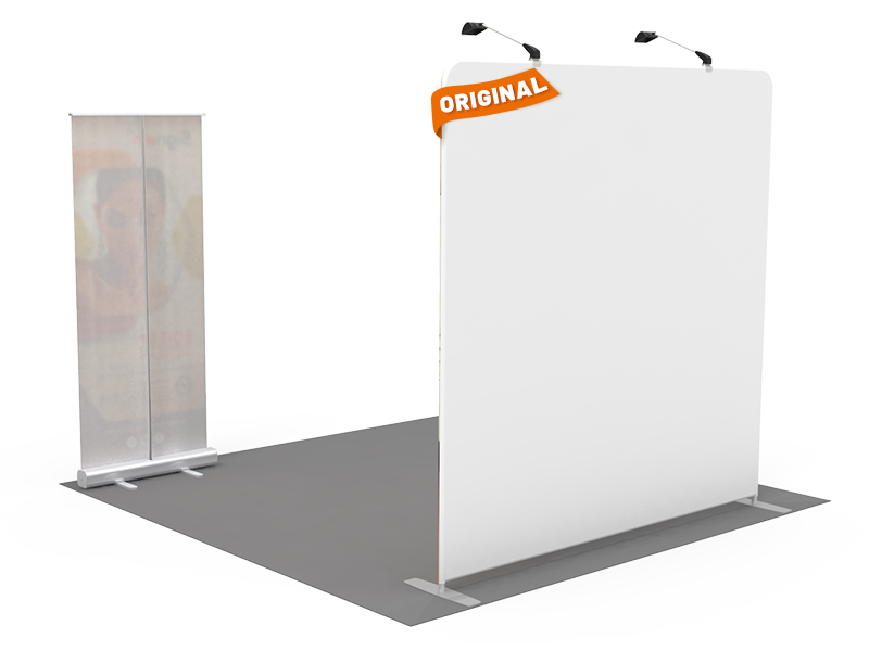 Custom 10x10ft Standard Flat Backdrop & Roll Up Banner Tension Fabric Trade Show Display Booth Kit 35