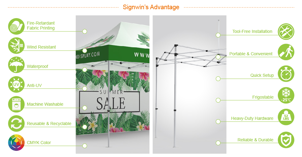 Signwin-10x15 Custom Pop Up Canopy Tent & Double-Sided Full Backwall_10X15-HL-CT08_Advantage