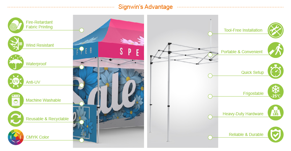 Signwin-10x15 Custom Pop Up Canopy Tent & Double-Sided Full Backwall & 2 x Single-Sided Half Sidewalls_10X15-HL-CT09_Advantage