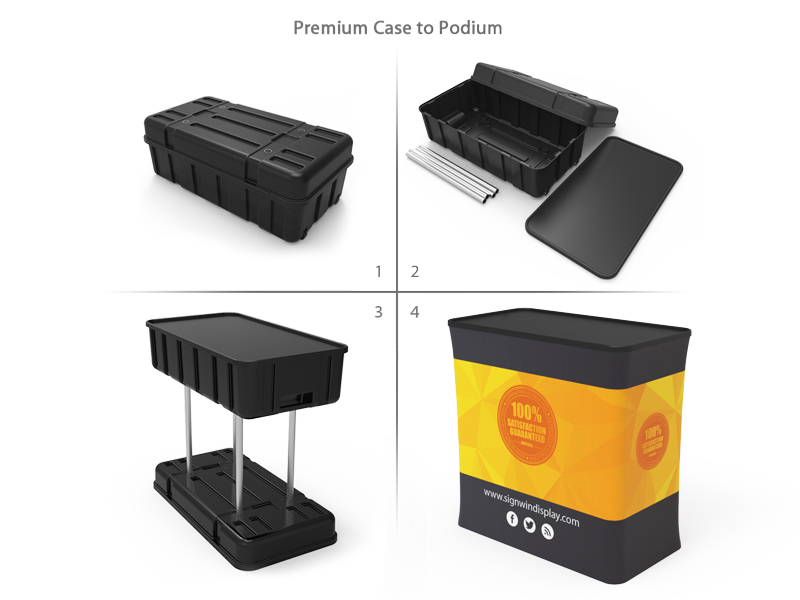Custom 10x20ft 7-Shaped Archy 3D Horizontal Column & Enclosure Trade Show Display Booth Kit U