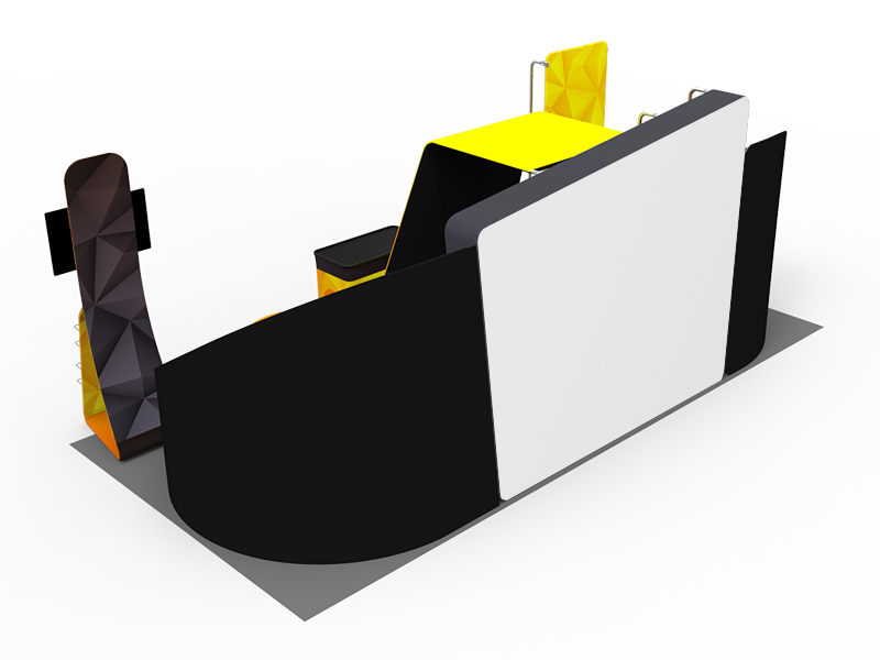 Custom 10x20ft 7-Shaped Archy 3D Horizontal Column & Enclosure Trade Show Display Booth Kit U
