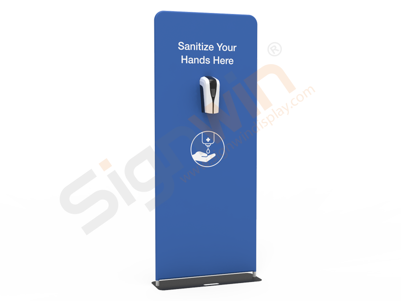 Public Automatic Hand Sanitizer Dispenser Printed Banner Stand