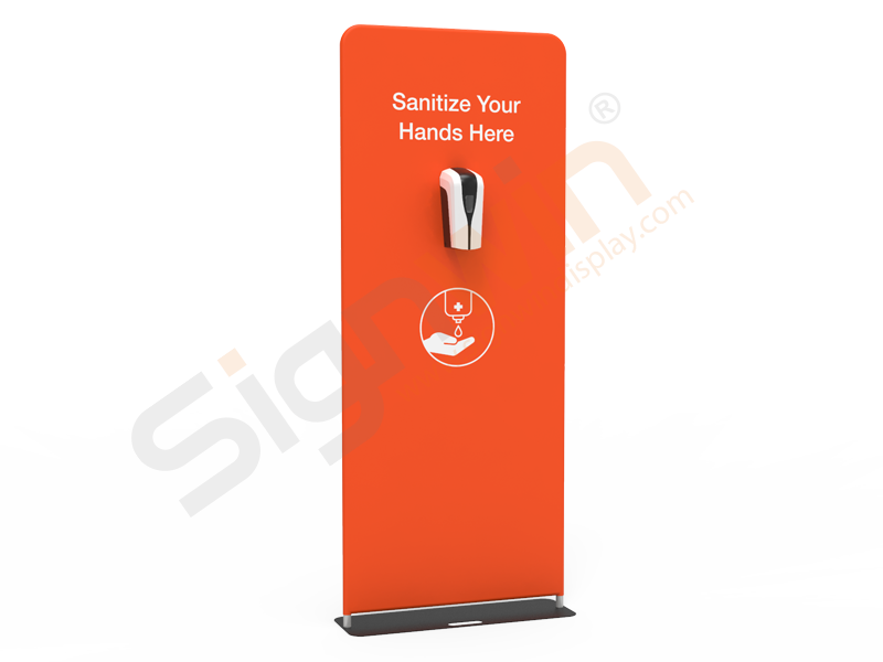 Public Automatic Hand Sanitizer Dispenser Printed Banner Stand