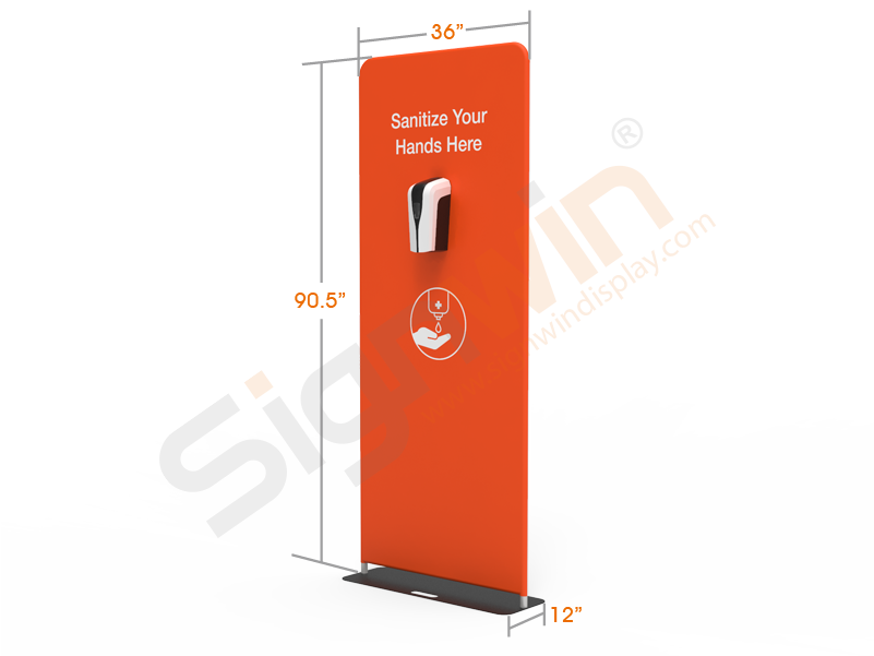 Public Automatic Hand Sanitizer Dispenser Printed Banner Stand