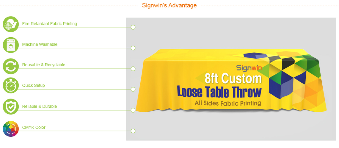 Signwin 8ft Printed Loose Table Throw in High Resolution 8-L-TC advantage