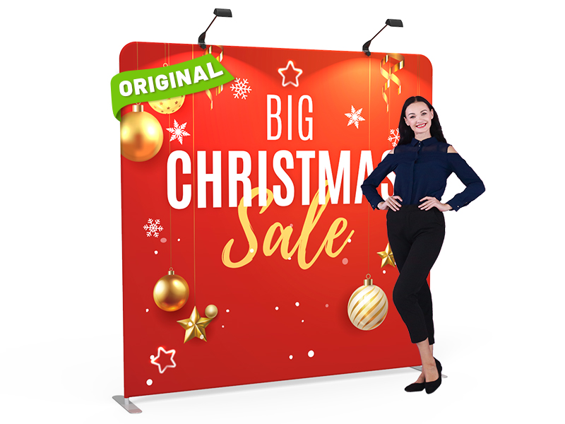 8x8 Christmas Flat Tension Fabric Backdrop Banner Stand 01