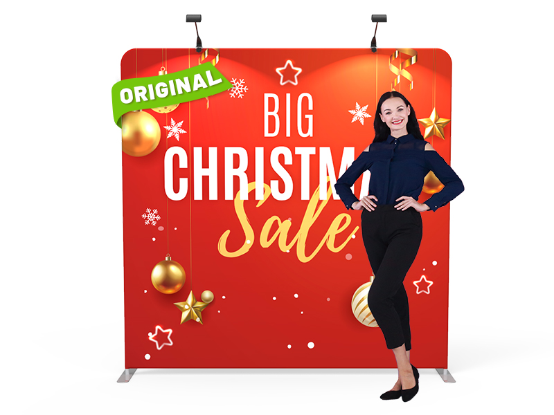 8x8 Christmas Flat Tension Fabric Backdrop Banner Stand 01