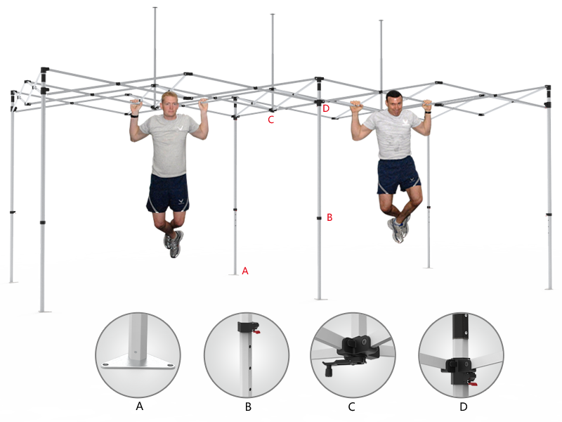 10x20 Custom Pop Up Canopy Tent & Single-Sided Full Backwall