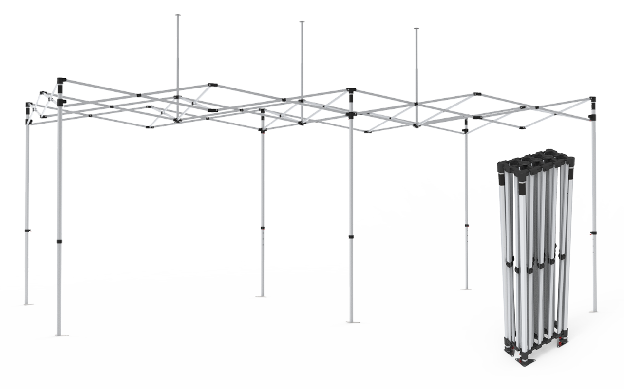 10x20 Custom Pop Up Canopy Tent & Single-Sided Full Backwall