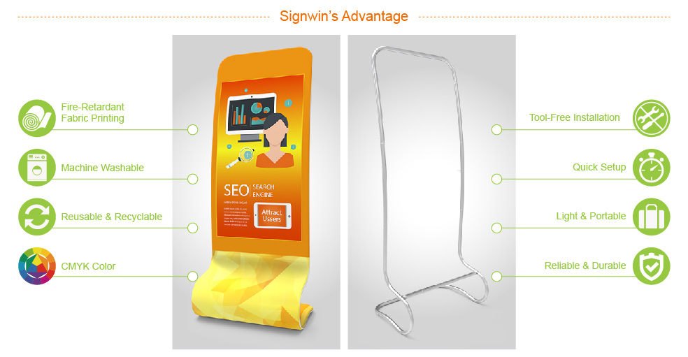 Signwin Straight Top Tension Fabric Banner Stand DT-W-03A Advantage