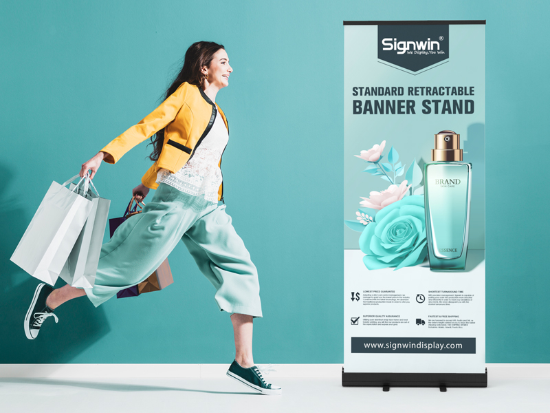 Standard Retractable Banner Stand with Economic Base