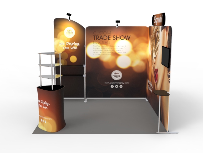 10x10ft Custom Corner  Element Trade Show Booth T Signwin ®