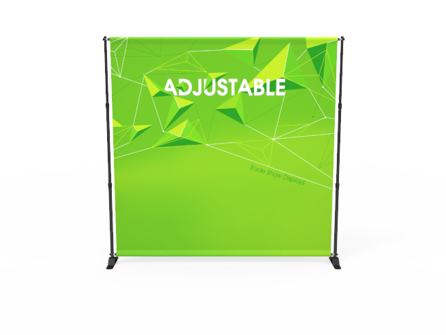 Custom 8ft Adjustable Large Tube Telescopic Tension Fabric Backdrop Banner Stand Display (Frame + Graphic) - Signwin ®