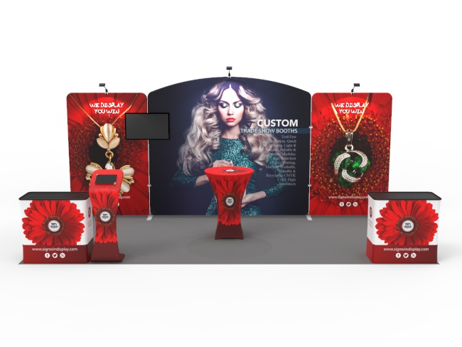 【Creative Booth Design】 10x10 Custom Trade Show Display | Portable Exhibit Booth